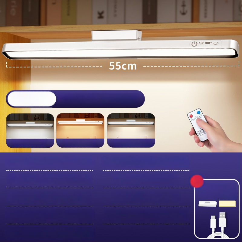 Laiko stalo lemputė su akių apsauga — magnetinė mokymosi LED lemputė, 7W, įkraunama baterija, nuotolinis valdymas, CRI ≥90, CE sertifikatas