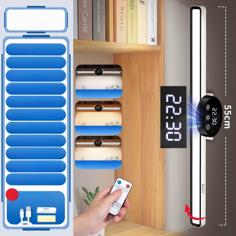 Laiko stalo lemputė su akių apsauga — magnetinė mokymosi LED lemputė, 7W, įkraunama baterija, nuotolinis valdymas, CRI ≥90, CE sertifikatas