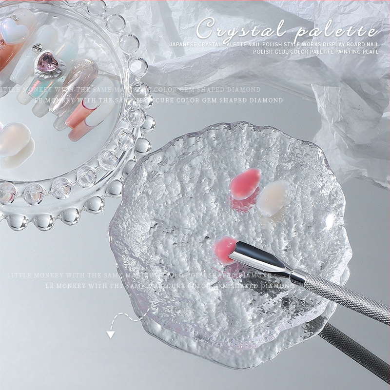 Nago meno demonstravimo įrankis su stiklo kristalų palete ir rašiklio laikikliu, matinė perlų plokštė, 30 g grynasis svoris