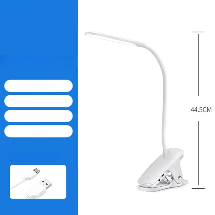 LED klipo stalinės lempos su USB įkrovimu, prisilietimo trijų lygių šviesos reguliavimas, įdiegta 18650 baterija vaikų mokomojo stalo lempai