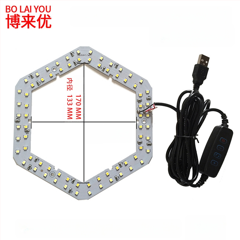 LED USB stalo lempa su reguliuojama šviesos intensyvumu, 5V USB maitinimas, mygtuko jungiklis, aliuminio gaubtas, metalinis laikiklis