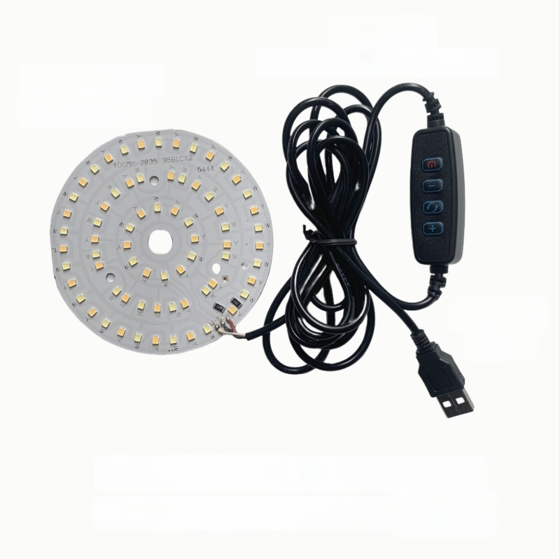 LED USB stalo lempa su reguliuojama šviesos intensyvumu, 5V USB maitinimas, mygtuko jungiklis, aliuminio gaubtas, metalinis laikiklis