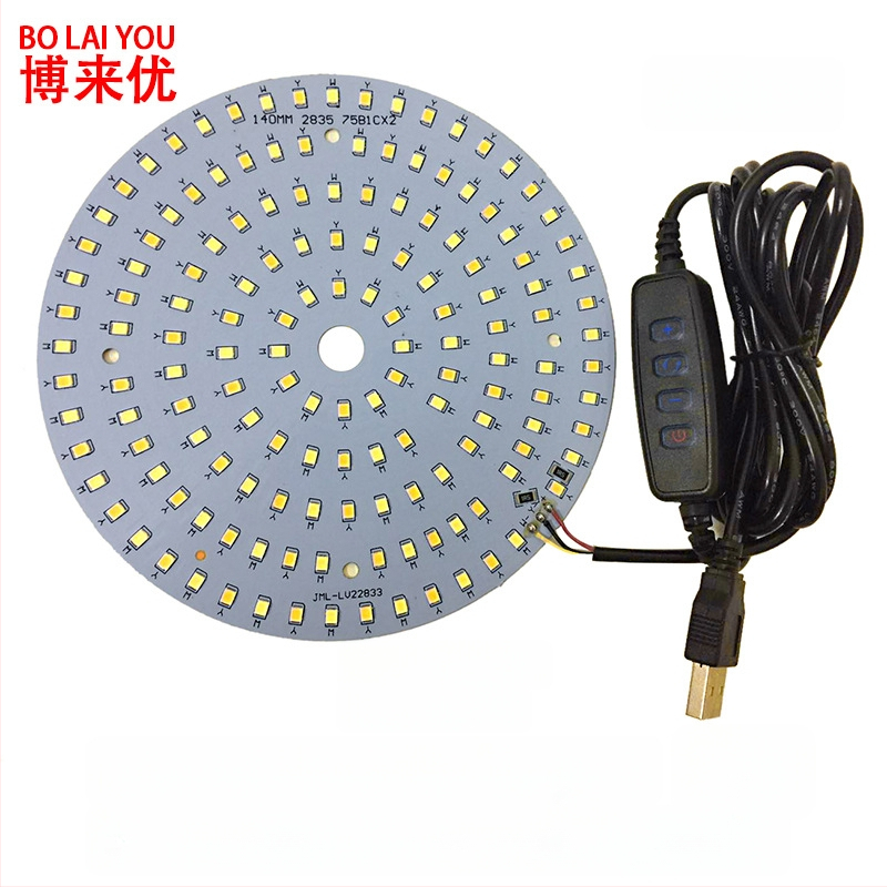 LED USB stalo lempa su reguliuojama šviesos intensyvumu, 5V USB maitinimas, mygtuko jungiklis, aliuminio gaubtas, metalinis laikiklis