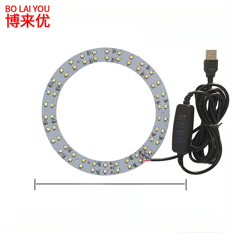 LED USB stalo lempa su reguliuojama šviesos intensyvumu, 5V USB maitinimas, mygtuko jungiklis, aliuminio gaubtas, metalinis laikiklis