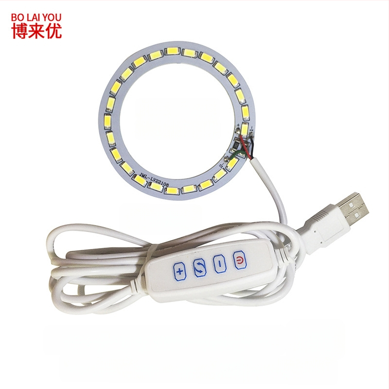 LED USB stalo lempa su reguliuojama šviesos intensyvumu, 5V USB maitinimas, mygtuko jungiklis, aliuminio gaubtas, metalinis laikiklis