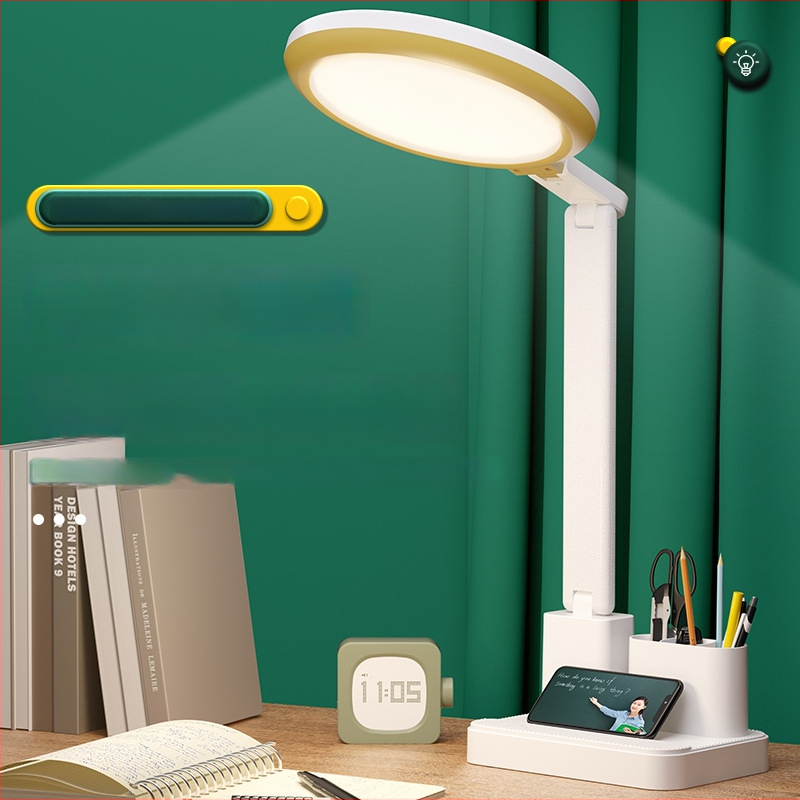 Mokymosi stalo lemputė akims apsaugoti, anti-mėlyna šviesa, be mirgėjimo; USB įkrovimas, sulankstoma, reguliuojamas šviesumas, jutiklinis jungiklis, įmontuota baterija, naktinė šviesa