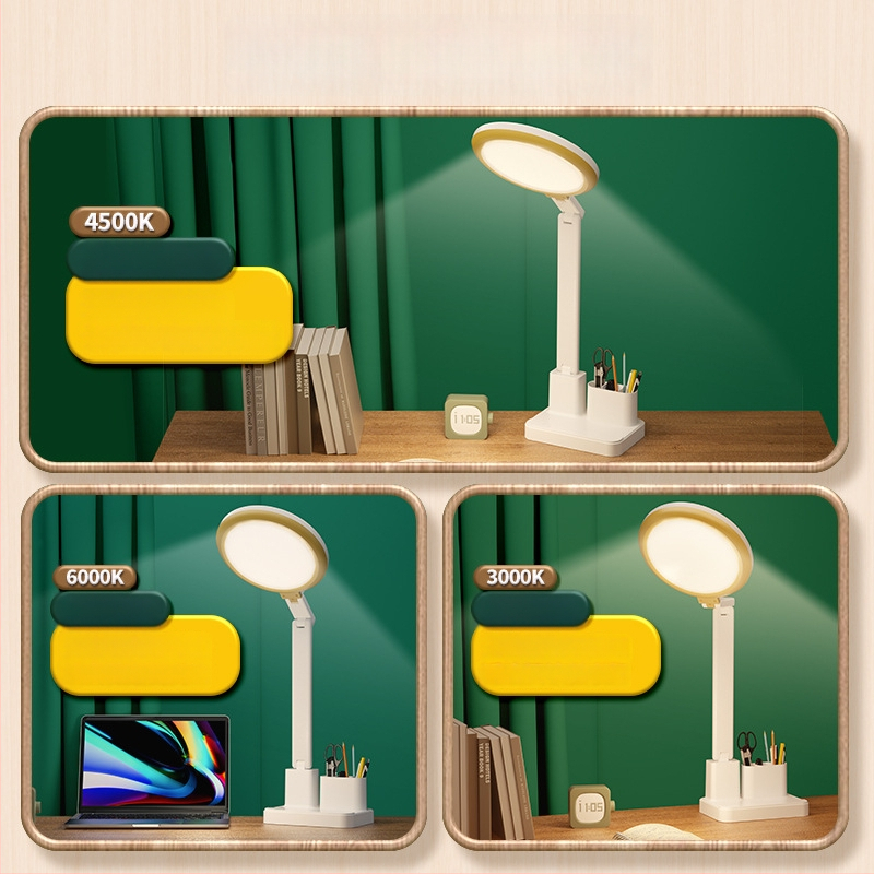 Mokymosi stalo lemputė akims apsaugoti, anti-mėlyna šviesa, be mirgėjimo; USB įkrovimas, sulankstoma, reguliuojamas šviesumas, jutiklinis jungiklis, įmontuota baterija, naktinė šviesa