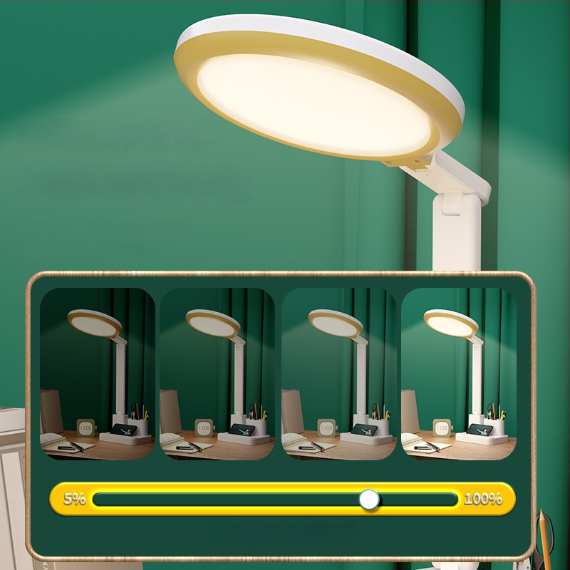 Mokymosi stalo lemputė akims apsaugoti, anti-mėlyna šviesa, be mirgėjimo; USB įkrovimas, sulankstoma, reguliuojamas šviesumas, jutiklinis jungiklis, įmontuota baterija, naktinė šviesa