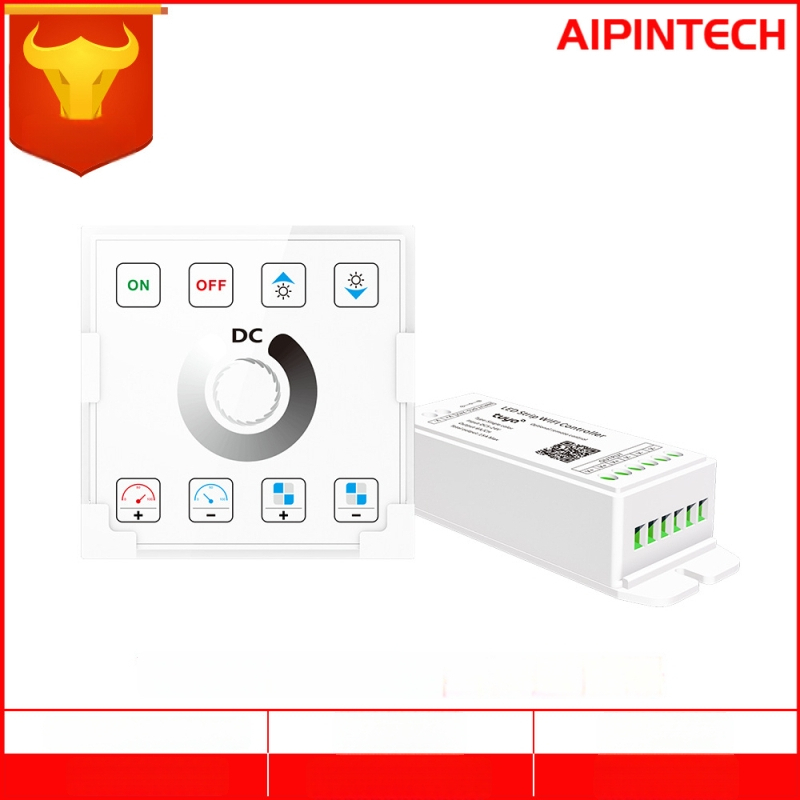 LED šviesos reguliatorius TY-13-1CH su 2.4G+WiFi nuotolinio valdymo, įvestis 5-24V, 10-100% ryškumo reguliavimas, 1 kanalas