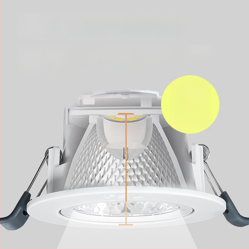 LED sisseehitatud lae prožektor anti-glare disainiga, 220V, seinakontroll, PVC korpus, CRI 70–79