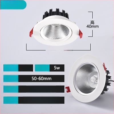 LED εντοιχισμένος προβολέας οροφής για διαδρόμους και αίθουσες έκθεσης – αντιθαμβωτικό, ρυθμιζόμενη γωνία