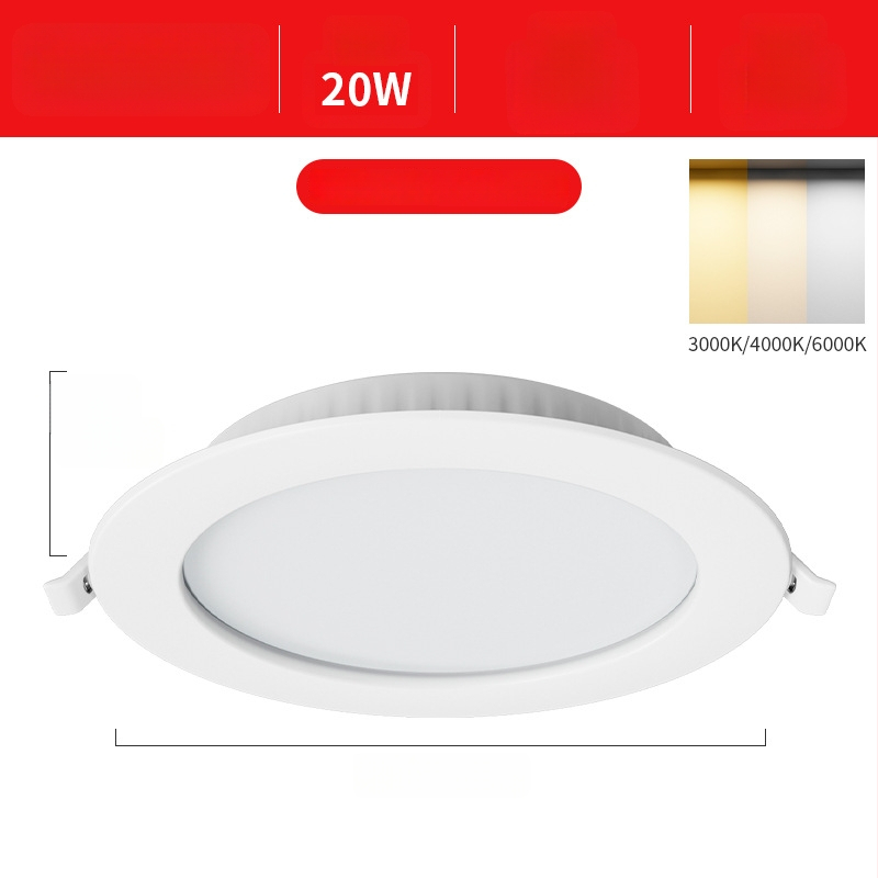 LED laevalgusti, peidetud paigaldus, 12W, 220V, 3000K/4000K/6000K