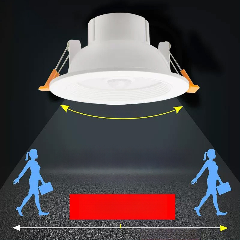 LED downlight kehaanduriga, infrapunaraadri ja hääle juhtimisega, peidetud paigaldus, 220V, LED helmed 2835 x10, 6500K