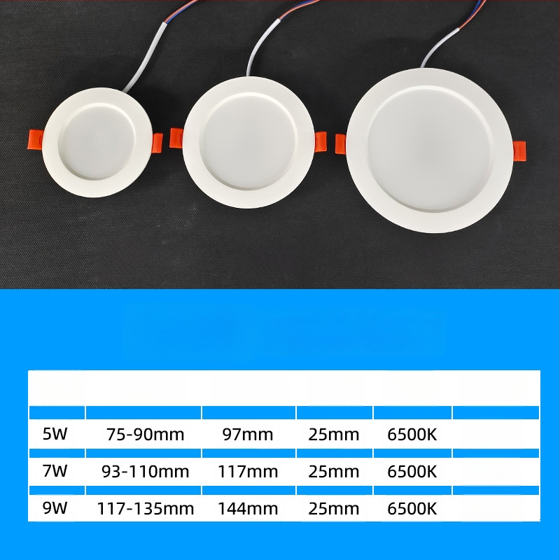 LED downlight kehaanduriga, infrapunaraadri ja hääle juhtimisega, peidetud paigaldus, 220V, LED helmed 2835 x10, 6500K