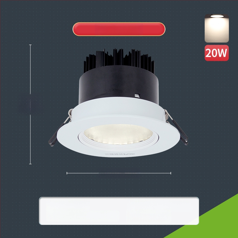 Paigaldatud COB LED prožektor, alumiiniumist laevalgusti, reguleeritav kiirgus, CRI 80–89, 220V, Trio Aurora