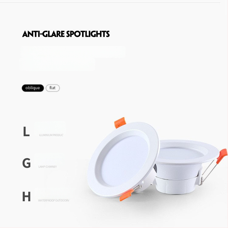 Ülitäpp LED laevalgusti (downlight), sisse ehitatud anti-glare, kolmetvärviline reguleerimine, 6000K, 220V