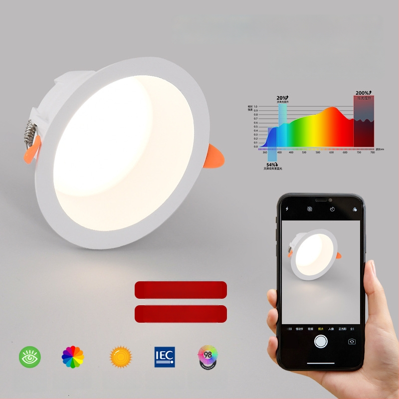Downlight COB LED-iga, peidetud paigaldus, 220V, CRI ≥90, 3000K/3500K/4000K/5700K