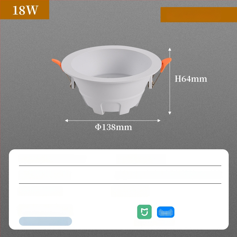 Downlight COB LED-iga, peidetud paigaldus, 220V, CRI ≥90, 3000K/3500K/4000K/5700K