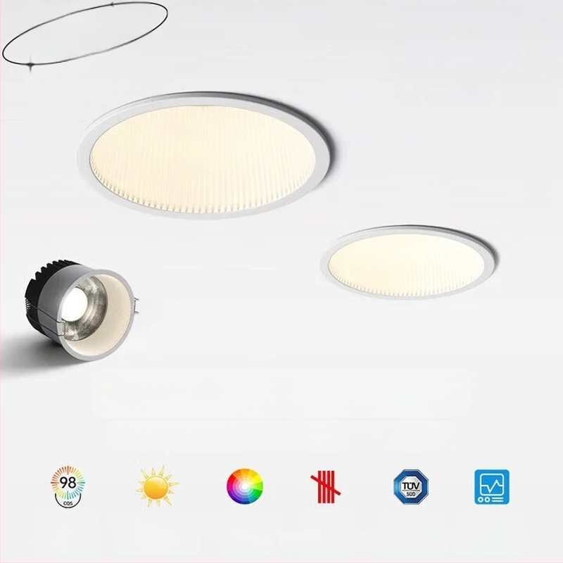 Sisse ehitatud COB prožektor elutoa lae jaoks, alumiiniumkorpus, 220V, CRI ≥95, nupulüliti