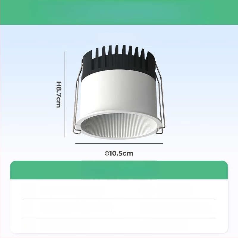 Sisse ehitatud COB prožektor elutoa lae jaoks, alumiiniumkorpus, 220V, CRI ≥95, nupulüliti
