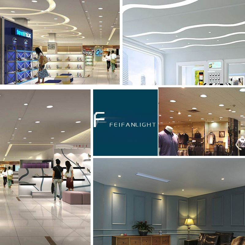 Labai plonas LED lubų šviestuvas su įmontuojama plokštele, aliuminis korpusas, 220V, 6500K, tarnavimo laikas 30 000 valandų