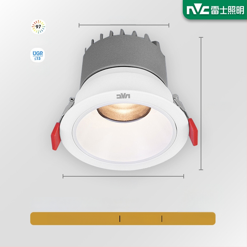 Anti-glare sissehitatud LED prožektor RA97, CRI≥95, 220V, alumiiniumkorpus, NVC, moods minimalistlik stiil