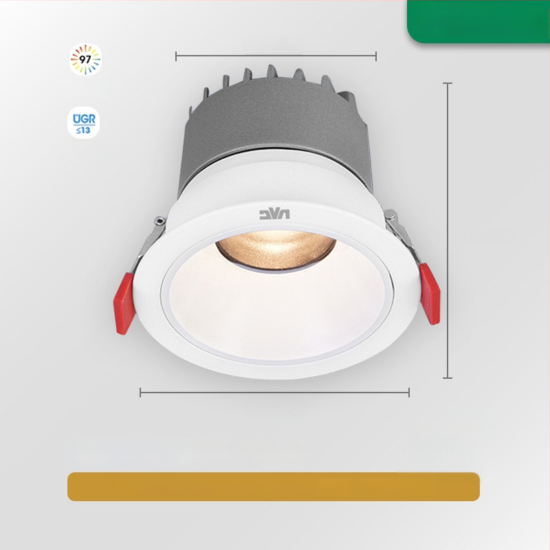 Anti-glare sissehitatud LED prožektor RA97, CRI≥95, 220V, alumiiniumkorpus, NVC, moods minimalistlik stiil