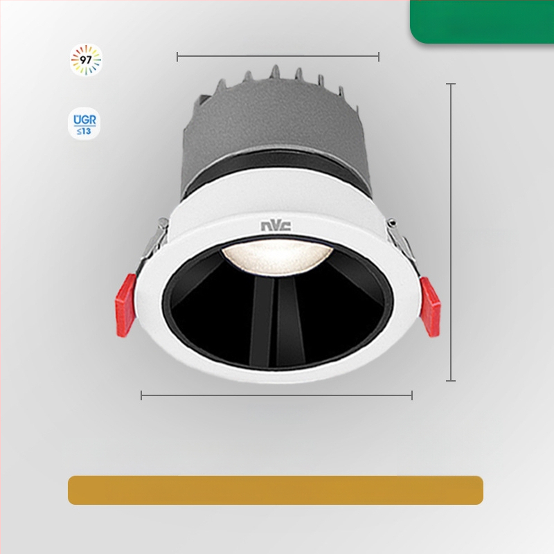 Anti-glare sissehitatud LED prožektor RA97, CRI≥95, 220V, alumiiniumkorpus, NVC, moods minimalistlik stiil