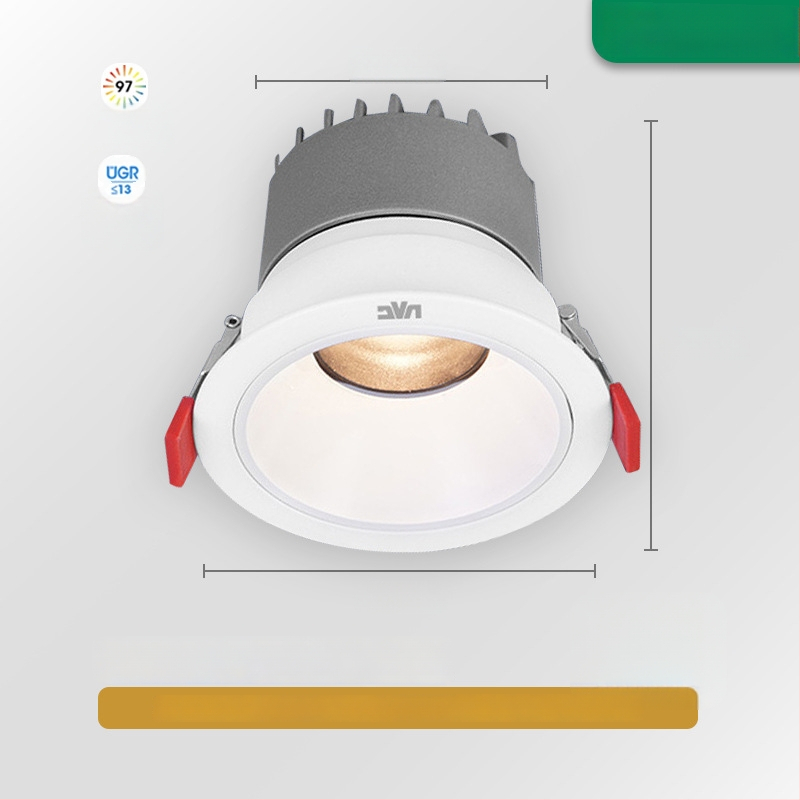 Anti-glare sissehitatud LED prožektor RA97, CRI≥95, 220V, alumiiniumkorpus, NVC, moods minimalistlik stiil