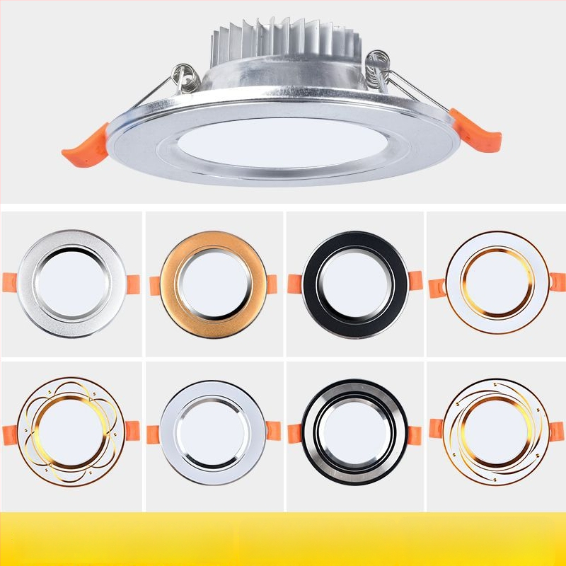 LED laevalgusti elutuppa, must, pinnapealne paigaldus, 110–240V, 100–300W, mitmevärviline reguleerimine, PC korpus