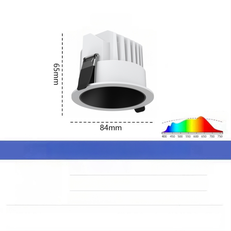 LED downlight CRI ≥90, 220V, peidetud paigaldus, alumiiniumkorpus
