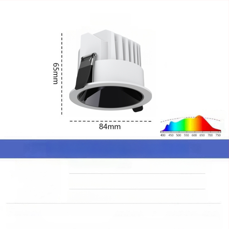 LED downlight CRI ≥90, 220V, peidetud paigaldus, alumiiniumkorpus