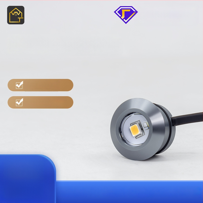 Sisse ehitatud Cat-Eye LED prožektor vitriinidele ja veinikappidele, 12V madalpinge, ümmargune alumiiniumisulamist korpus, varjatud kappivalgustus