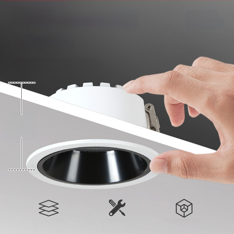 Downlight COB LED, sügava kausikujulise vormiga, sisseehitatud, 220V, 4000K/6500K