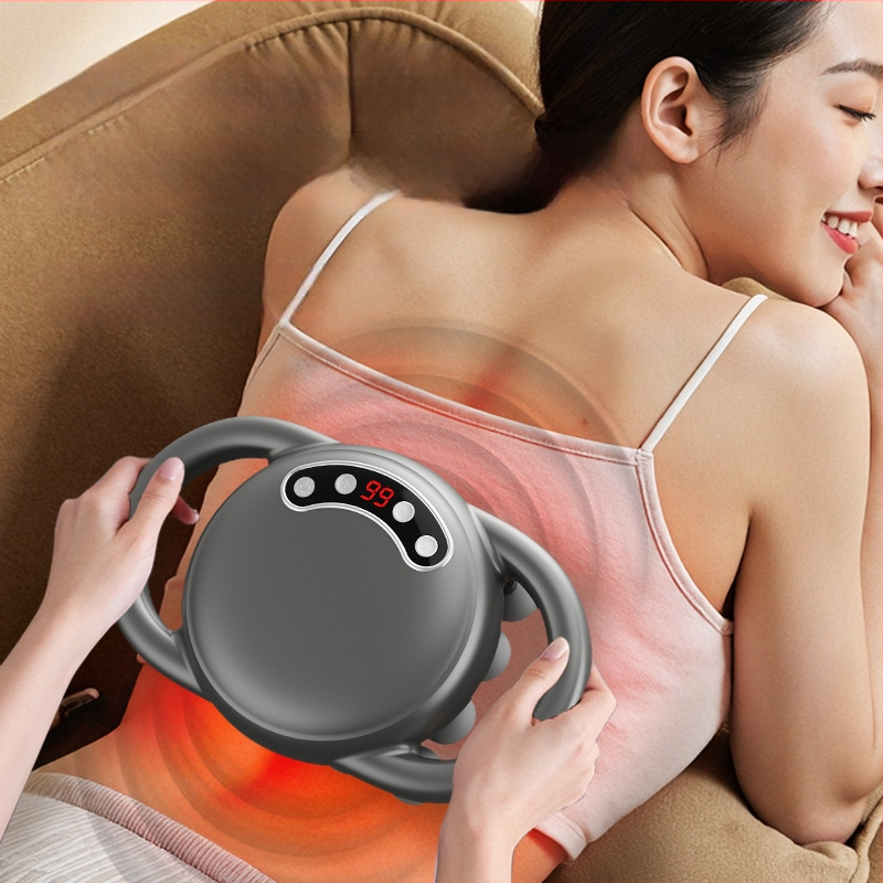 Mišių fascijos masažo prietaisas su 6+ galvutėmis, šepetėlinis variklis, daugiažingsnis greičių reguliavimas, triukšmas 36–45 dB, be įkrovimo baterijos