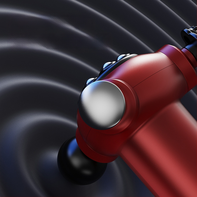 Profesionalus trijų galvų elektrinis masažuoklis – nešiojamas fascia masažuoklis atsipalaidavimui ir sportui, įmontuota baterija, 5 greičiai, veikimo laikas 1–3 val., 3 galvos