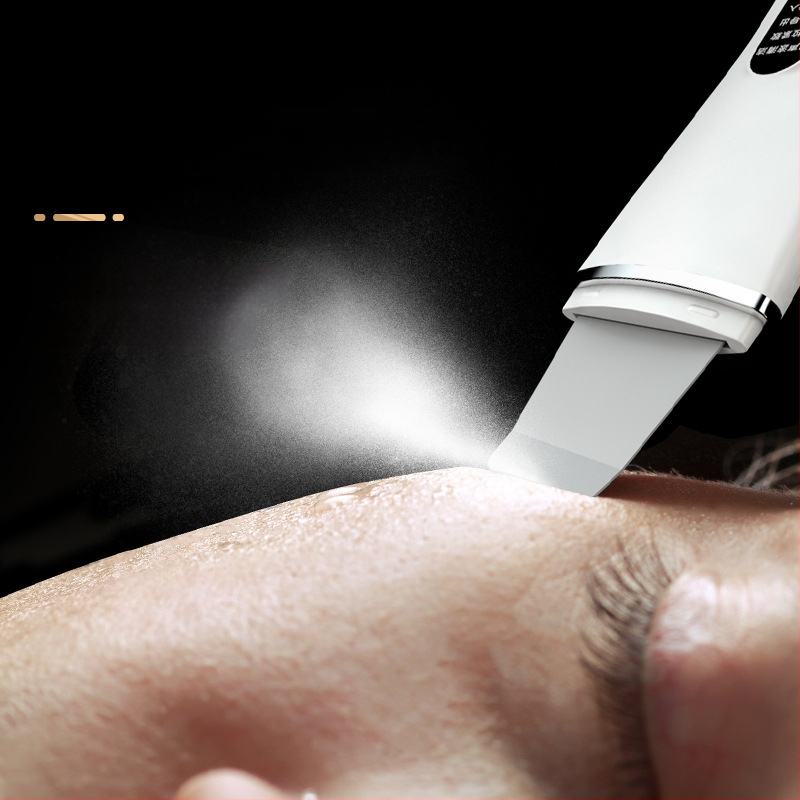 Ultragarsinis veido valymo įrenginys, šalinantis juodus inkštirus, balinimas ir jonų terapija, nešiojamas, įmontuota baterija 300–500mAh