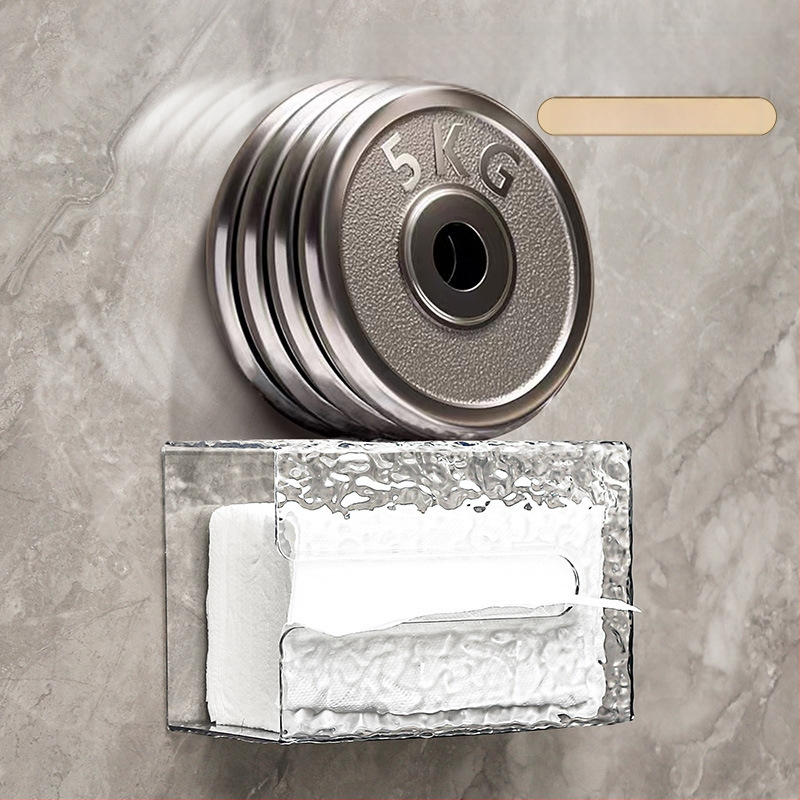 Sieninė servetėlių dėžutė su ledo rašto modeliu – PET medžiaga, atspari vandeniui, daugiafunkcinė, tinkama svetainei ir voniai