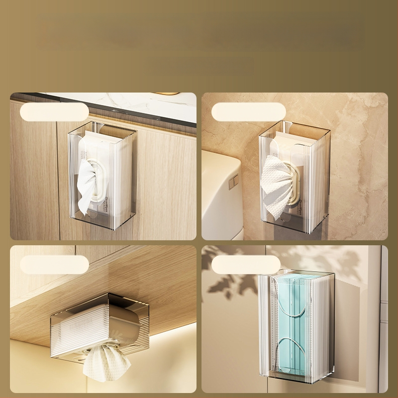 Sieninė servetėlių dėžutė, plastikinė, daugiafunkcinė, šiuolaikiškas minimalistinis dizainas