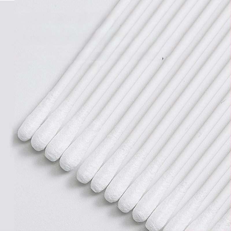 Kūdikių medvilniniai vatos lazdelių su dviguba šaukštelio galvute ausų ir nosies valymui – 100% medvilnė, viengubas sluoksnis, pakuotė 120 vnt