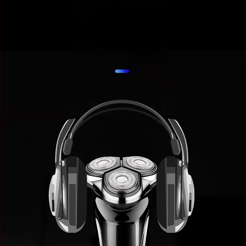 Elektrinis skutimosi prietaisas su plaukiojančia 3 peilių galva, nuimamama ir plaunama pjovimo galvutė, įmontuota baterija 300–500 mAh, veikimo laikas iki 60 min, įkrovimo laikas 1 val