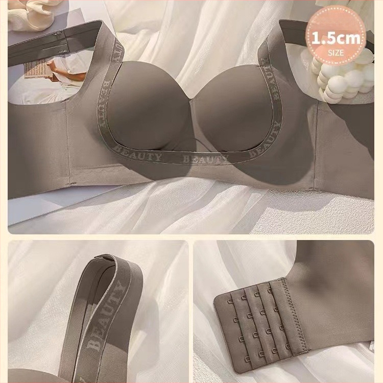 Be siūlių push-up liemenėlė mažoms krūtims, be vielos, 3/4 puodeliai, kvėpuojantis nailonas, patogus