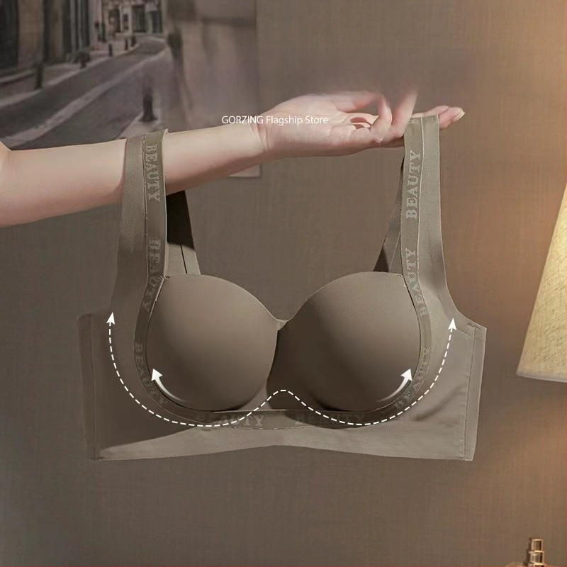 Be siūlių push-up liemenėlė mažoms krūtims, be vielos, 3/4 puodeliai, kvėpuojantis nailonas, patogus