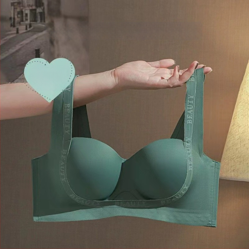 Be siūlių push-up liemenėlė mažoms krūtims, be vielos, 3/4 puodeliai, kvėpuojantis nailonas, patogus