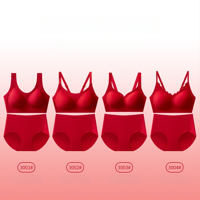 Õmblusteta traadita rinnahoidja komplekt putuvormidega kaussidega, hingav, Push-Up