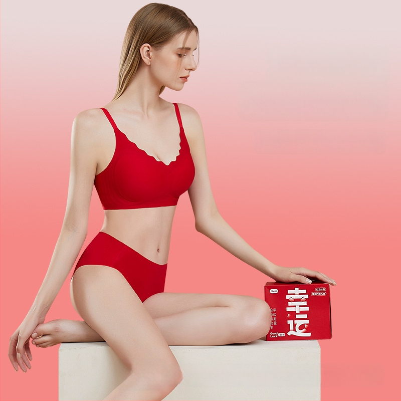 Õmblusteta traadita rinnahoidja komplekt putuvormidega kaussidega, hingav, Push-Up