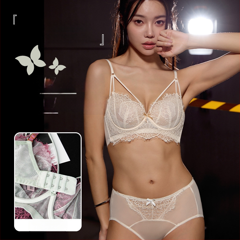 Augstas kvalitātes franču stila krūšturis ar kristāla kausiem, 3/4 kauss, ultra plāns veidots kauss, elpojošs, regulējams atbalsts