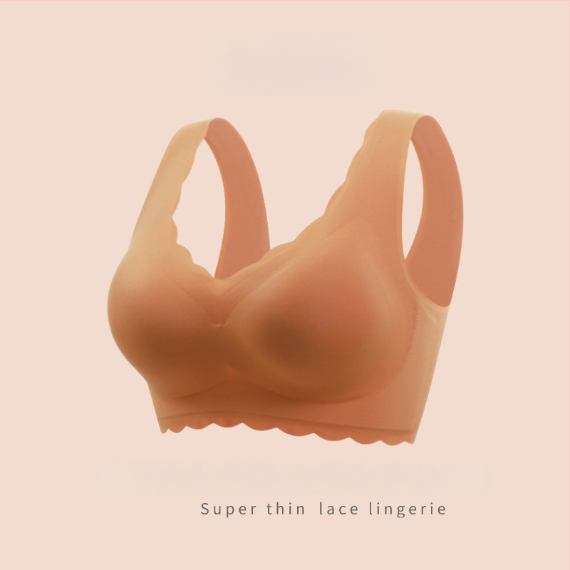 Õmblusteta sportrinnahoidja täis kaussidega ja õhukeste vormitud kaussidega, fikseeritud kahepõlged, hingav Nylon-Spandex