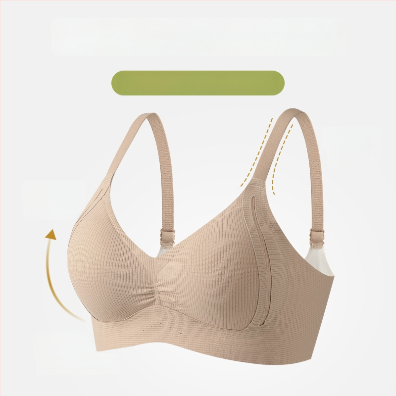 Be siūlių push-up liemenėlė, 3/4 puodeliai, plonos formuojamos kaušelių, belaidė, fiksuotos petnešos
