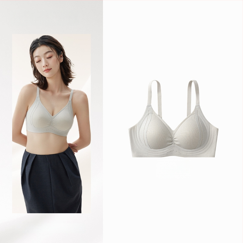 Be siūlių push-up liemenėlė, 3/4 puodeliai, plonos formuojamos kaušelių, belaidė, fiksuotos petnešos